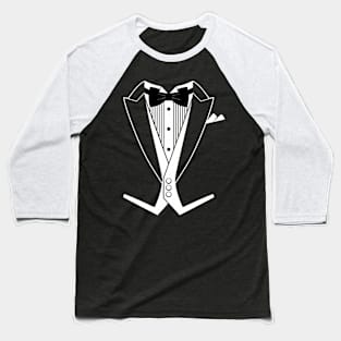 Tuxedo Black Bow Tie Baseball T-Shirt